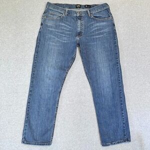 Lee Jeans‎ Mens 38X30 Blue Regular Straight Mid Rise Medium Wash Denim